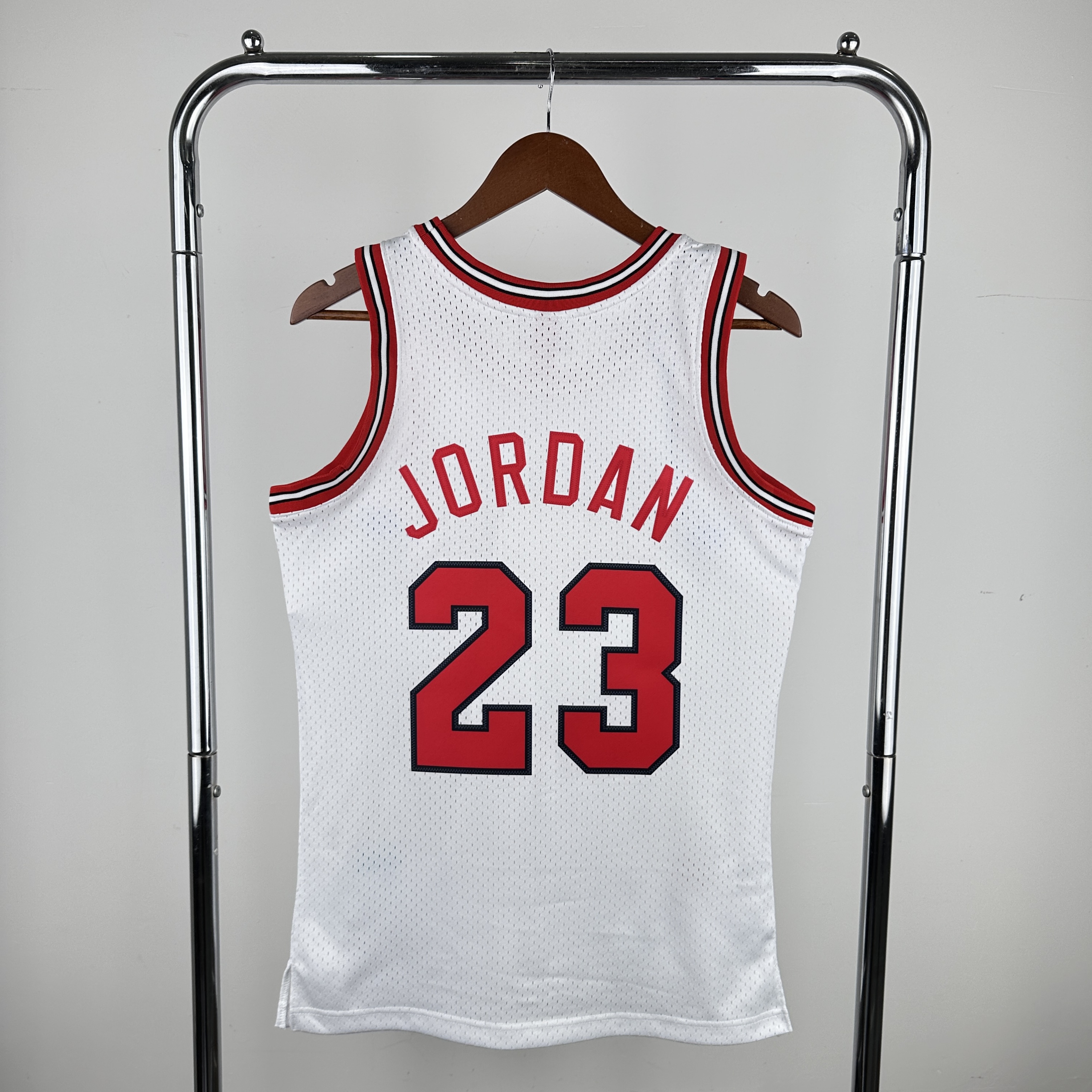 Men Chicago Bulls #23 Jordan White Throwback 2024 NBA Jersey